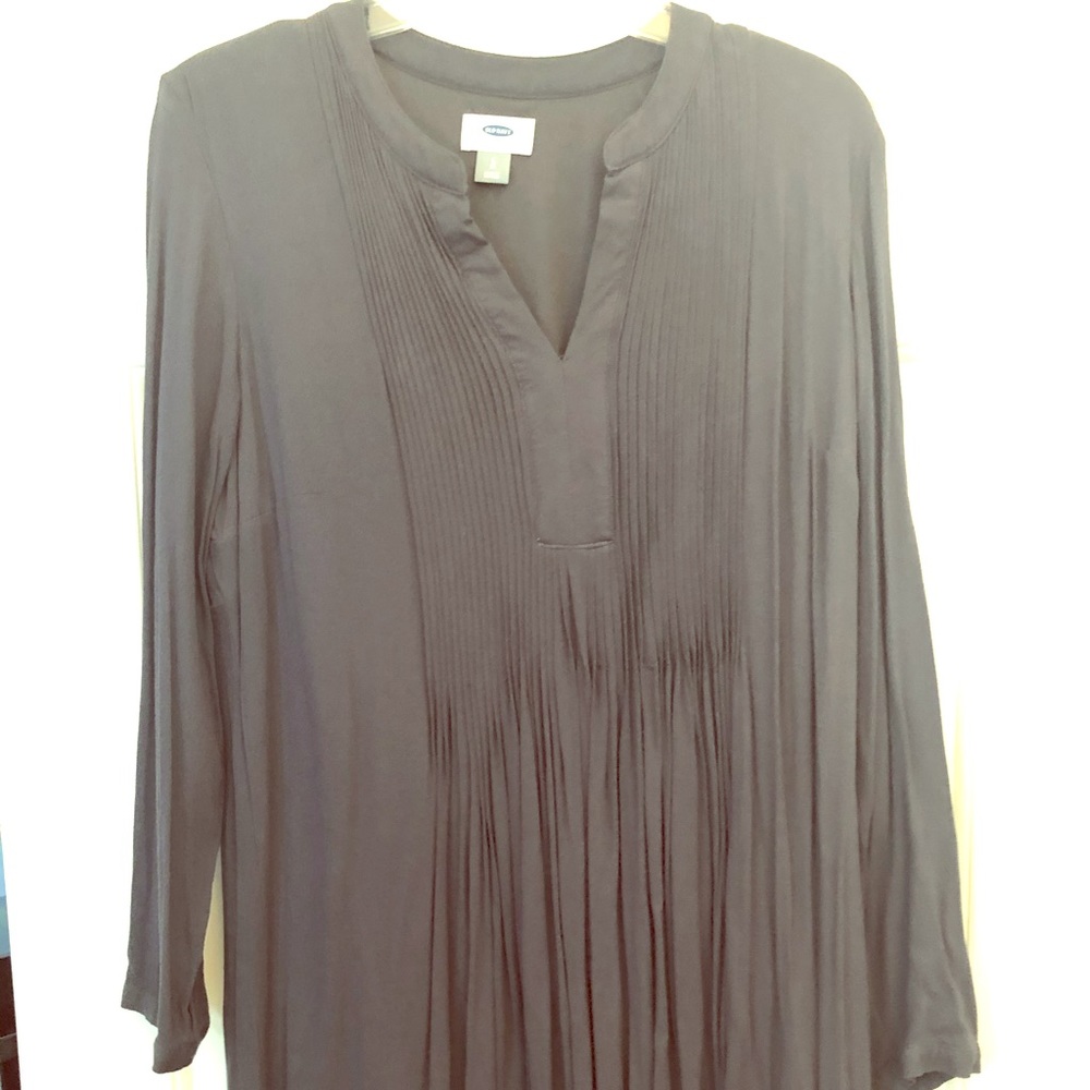 Old Navy Lg gray rayon babydoll dress